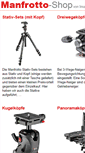 Mobile Screenshot of manfrotto-shop.de