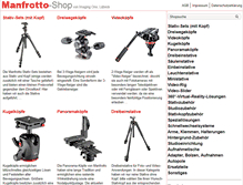 Tablet Screenshot of manfrotto-shop.de