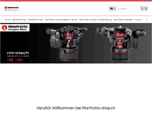 Tablet Screenshot of manfrotto-shop.ch